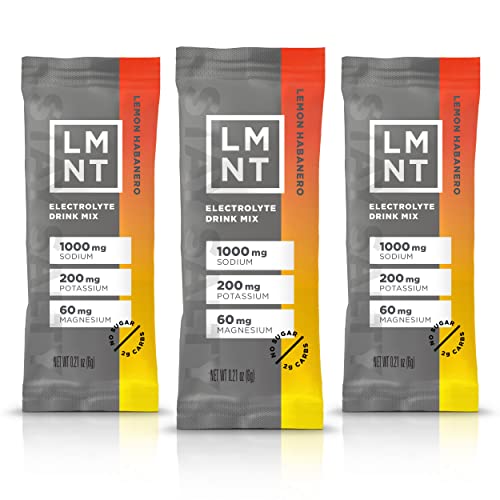 LMNT Keto Electrolyte Powder Packets | Paleo Hydration Powder | No Sugar, No Artificial Ingredients | Lemon Habanero | 30 Stick Packs