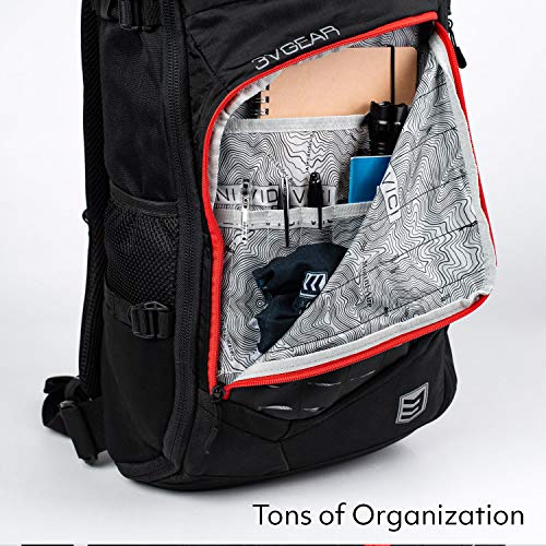3V Gear Transit Redline EDC Tactical Backpack - 40L - Laptop Compartment - Hydration Compatible