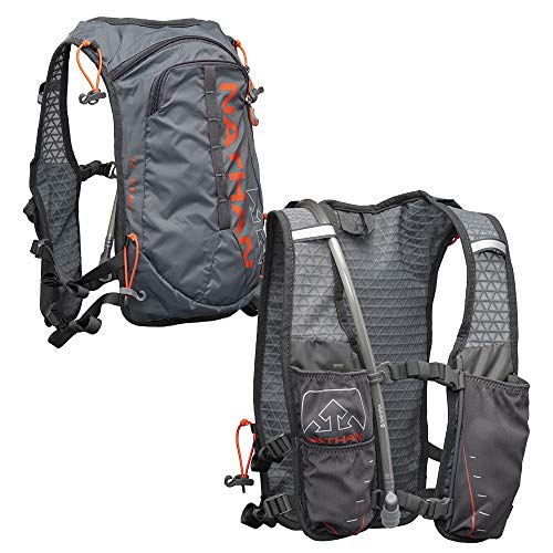 TrailMix Running Vest/Hydration Pack. 7L Charcoal/Steel Grey/Cherry Tomato, One Size Fits Most OPEN BOX