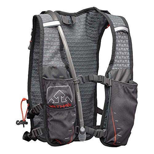 TrailMix Running Vest/Hydration Pack. 7L Charcoal/Steel Grey/Cherry Tomato, One Size Fits Most OPEN BOX