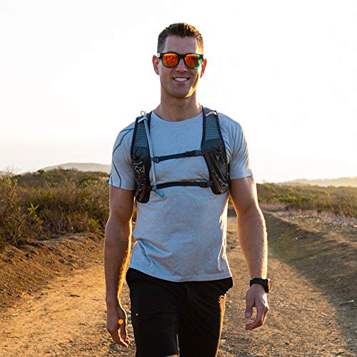 TrailMix Running Vest/Hydration Pack. 7L Charcoal/Steel Grey/Cherry Tomato, One Size Fits Most OPEN BOX