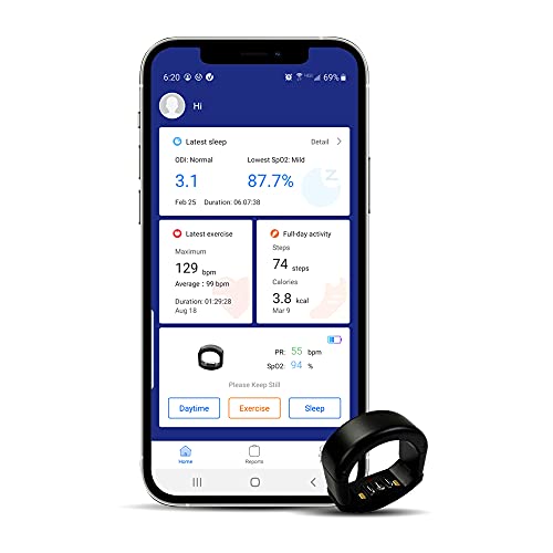 BodiMetrics CIRCUL Sleep and Fitness Ring - Tracks Heart Rate, Steps, Distance & Calories Burned, Monitors Blood Oxygen Saturation Levels Day and Night with Sleep Stages, Works with iOS and Android