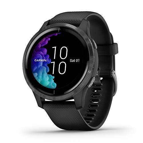 Garmin 010-02173-11 Venu, GPS Smartwatch with Bright Touchscreen Display, Features Music, Body Energy Monitoring, Animated Workouts, Pulse Ox Sensor and More, Black