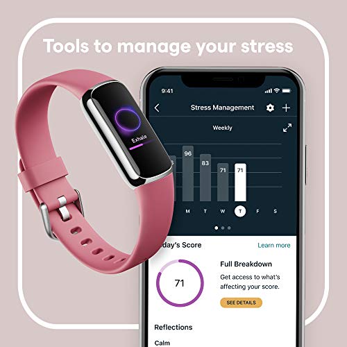 Renewed Fitbit Luxe Tracker with Stress Management