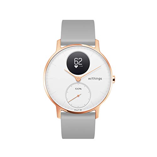 Withings Steel HR Hybrid Smartwatch - White/Grey Silicone