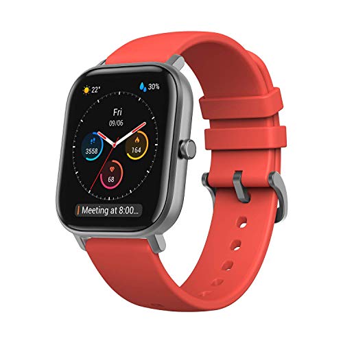 Amazfit GTS Fitness Smartwatch in Vermillion Orange