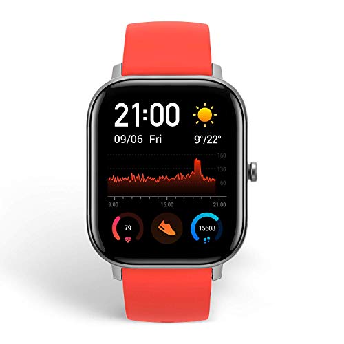 Amazfit GTS Fitness Smartwatch in Vermillion Orange