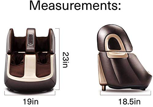 Zarifa USA Z-Smart Electric Shiatsu Spa Foot and Leg Massager with 90 Degree Swing for Knee, Calves and Upper Thigh, Integrated Jade Stone Heat Rollers and Airbag Compression, Cherry