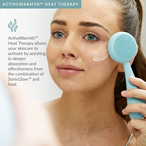 Silicon facial cleanser with anti-aging massager