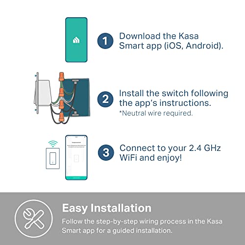 White Kasa Smart Light Switch for Alexa & Google Home