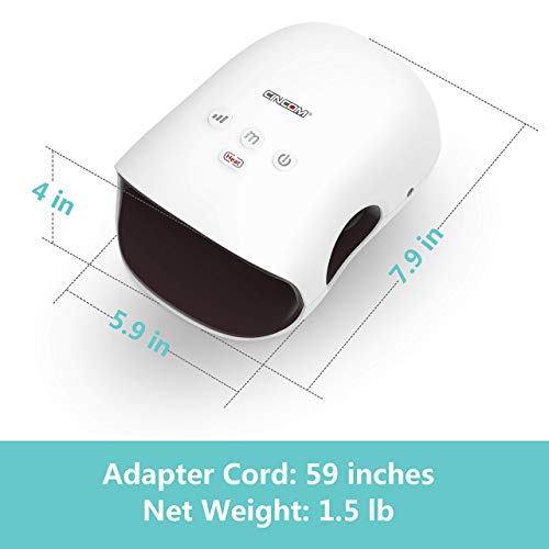 CINCOM Hand Massager - Cordless Hand Massager with Heat and Compression for Arthritis and Carpal Tunnel - Gifts for Women(White)