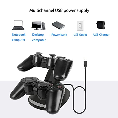 PS3 Dual Controller Charging Dock, Black