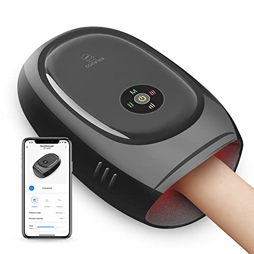 COMFIER Smart Hand Massager Machine,APP Control,Hand Massage with Heat and Compression,Massager for Arthristis,Carpal Tunnel,Hand Wrist Finger Massager,3 Heat Levels&3 Intensities,Gifts for Women,Men…
