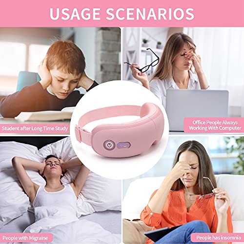 Smart Pink Eye Massager with Heating Pads