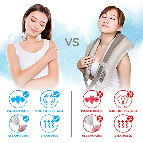 Cordless Smart Neck Massager with Heat & Vibration