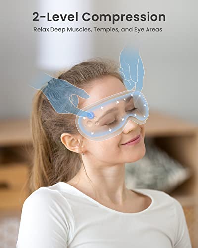 Bluetooth Eye Massager with Heat and Compression