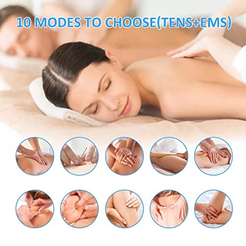TENS Unit Muscle Stimulator OSITO EMS Rechargeable Smart Pain Relief Device Portable Mini Massager Neck Back Stretcher Electromagnetic Therapy TENS Unit, Replacement Pads Available