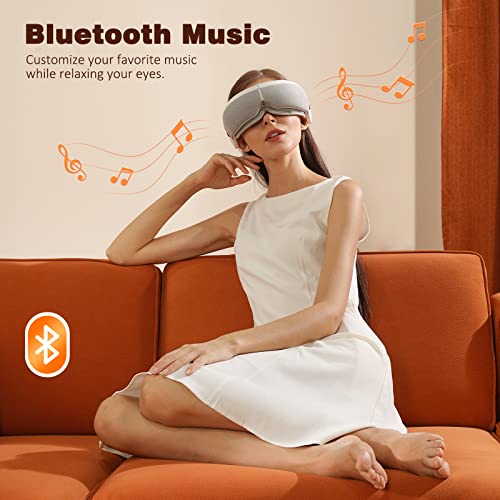 Birthday Gifts for Women, Eye Massager with Heat, Bluetooth Music, Smart Eye Mask for Sleep aid, Stress Relief Gifts for Women Men Mom Dad