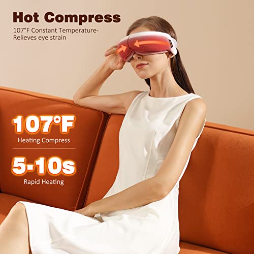 Birthday Gifts for Women, Eye Massager with Heat, Bluetooth Music, Smart Eye Mask for Sleep aid, Stress Relief Gifts for Women Men Mom Dad