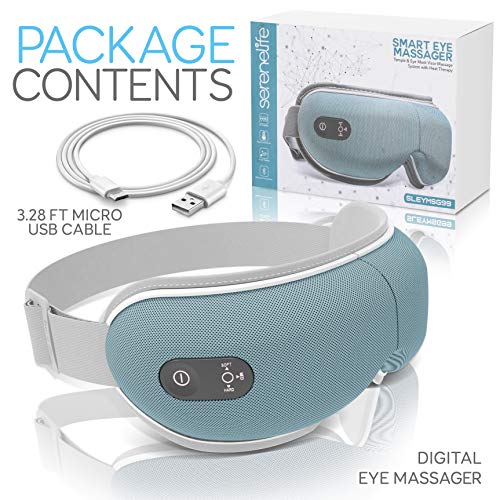 SereneLife Rechargeable Eye Massager with Heat