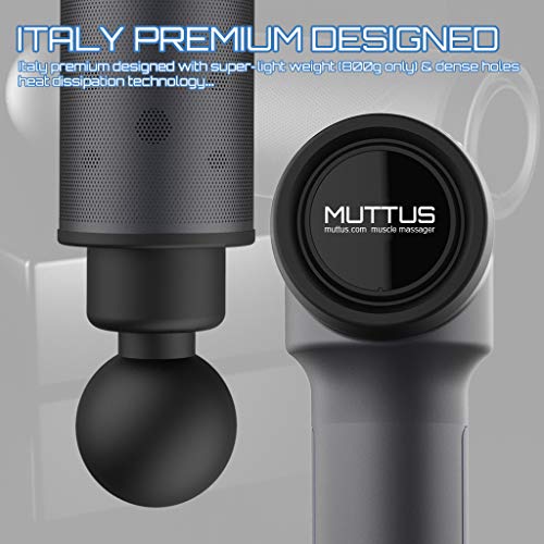 MUTTUS Handheld Percussion Massager, M30 (Black Gray)