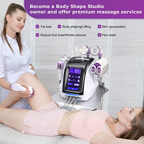 OUWALD 9 in 1 Body Machine - Beauty Machine with Version 2.5 Flat Probe Vacuum Body Massager Microcurrent Skin Care Tools Equipment for Home SPA and Beauty Salon Use, 110V (US)