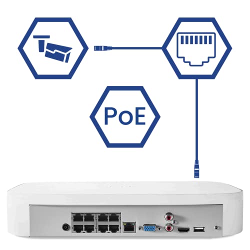 Lorex 4K Security Camera System, Fusion 8-Channel 2TB NVR with 6 Indoor/Outdoor Wired IP POE Smart Deterrence Cameras, Smart Motion Detection Plus