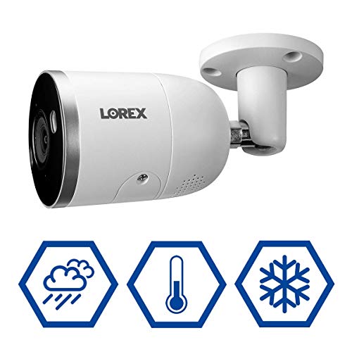 Lorex 4K Security Camera System, Fusion 8-Channel 2TB NVR with 6 Indoor/Outdoor Wired IP POE Smart Deterrence Cameras, Smart Motion Detection Plus