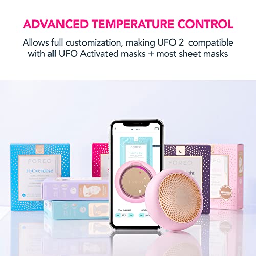 FOREO UFO 2 Fuchsia Supercharged 2-min Full Facial, Warming, Cooling, Advanced Temperature Control, T-Sonic Massage, Full Spectrum & Red LED, Nourishing, App-Connected, 2-Year Warranty