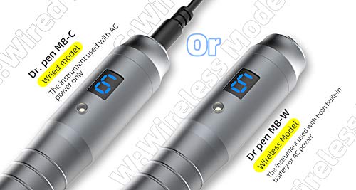 Dr. Pen Ultima M8 Professional Microneedling Pen - Wireless Derma Auto Pen - Amazing Skin Care Tool Kit for Face and Body - 6 Cartridges (3pcs 16pin + 3pcs 36pin)