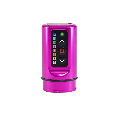 Microbeau - Flux S Wireless Tattoo Machine with 2 PowerBolts 4.0mm Stroke - Bubblegum - Cosmetic Tattoo Pen for Makeup Application for Microblading Lips, Eyeliner & More