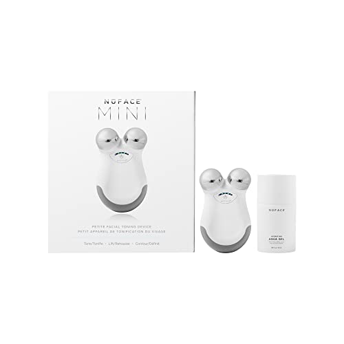 NuFACE Mini Starter Kit – Mini Microcurrent Facial Toning Device with Hydrating Aqua Gel Activator, 1.69 Fl Oz