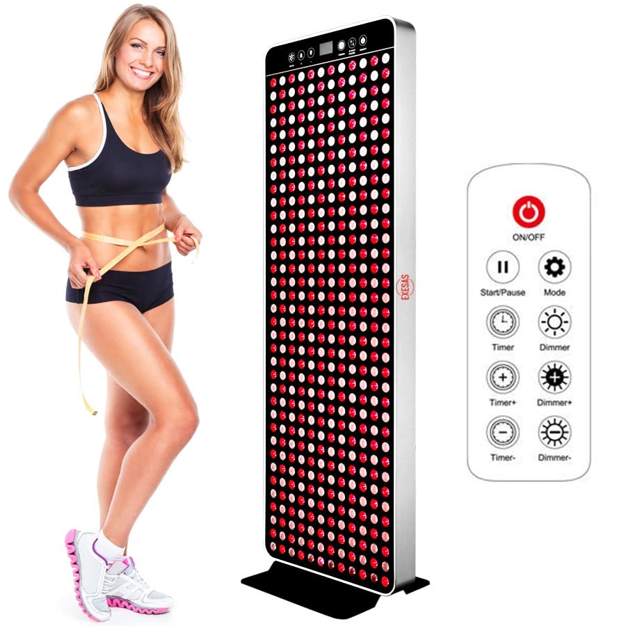 EXESAS Innovative 432 LEDs, 2160W Dual-Chip, Red Light Therapy Device for Full Body 660nm & 850nm Near Infrared LED Therapy Panel for Beautiful Skin, Weight & Pain Management, and Overall Wellness