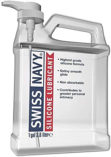Swiss Navy Premium Silicone Based Lubricant, Gallon 128 Ounce Personal Lube Sex Gel for Men Women & Couples, Condom & Latex Safe Hypoallergenic Unscented Zero Residue Lubrication, Works Underwater