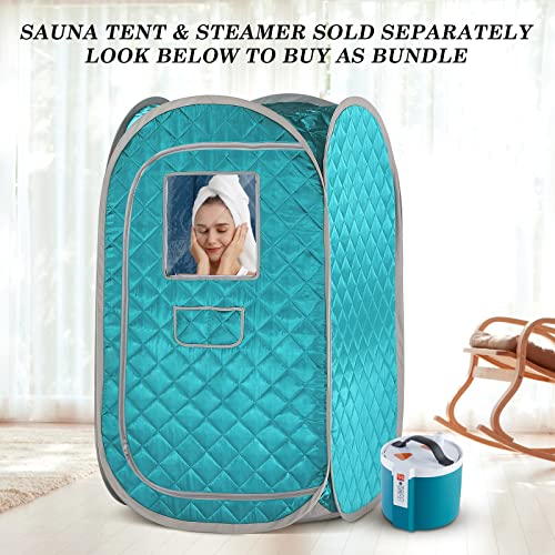 amocane Portable Sauna Tent, Full Body Personal Steam Sauna for Home Spa, Lightweight Folding Saunas Tent for Recovery Wellness Relaxation (Without Steamer 27.5" x 27.5" x 47.24")