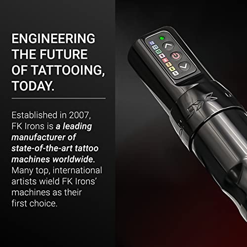 FK Irons - EXO Modular Rotary Tattoo Machine Pen - Black Ops Solo Unit 4.0mm Stroke - RCA & Wireless Battery Connection