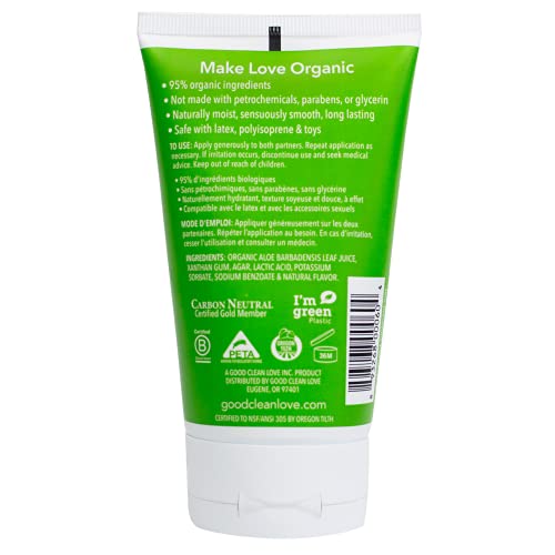 Organic Water-Based Personal Lubricant with Aloe Vera