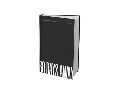 60 Days Away Hardcover Journal Notebook - Guided Self Care Journal with Writing Prompts - 152 Pages - Covering 60 days - 8.27 in x 5.20 in - 12 Oz (BLACK GLOSS COVER)