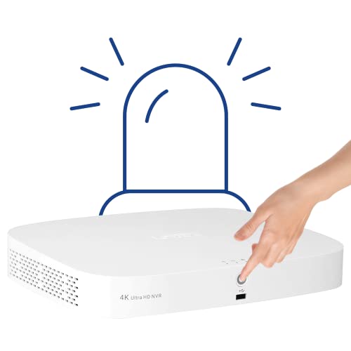 Lorex 4K Security Camera System, Fusion 8-Channel 3TB NVR with Six Indoor/Outdoor Wired IP POE Metal Smart Deterrence Cameras