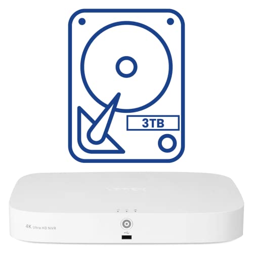 Lorex 4K Security Camera System, Fusion 8-Channel 3TB NVR with Six Indoor/Outdoor Wired IP POE Metal Smart Deterrence Cameras