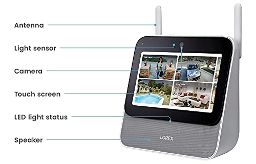 Lorex Smart Home Security Center with 2K Battery Operated Cameras and Range Extender