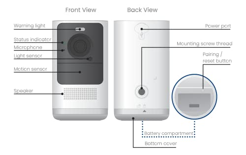 Lorex Smart Home Security Center with 2K Battery Operated Cameras and Range Extender