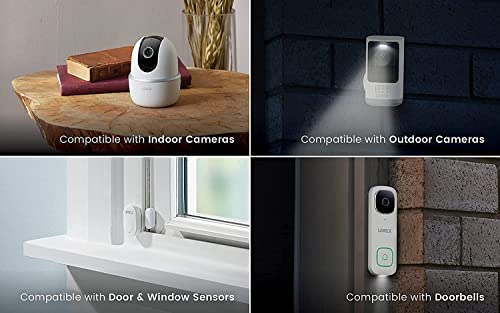 Lorex Smart Home Security Center with 2K Battery Operated Cameras and Range Extender