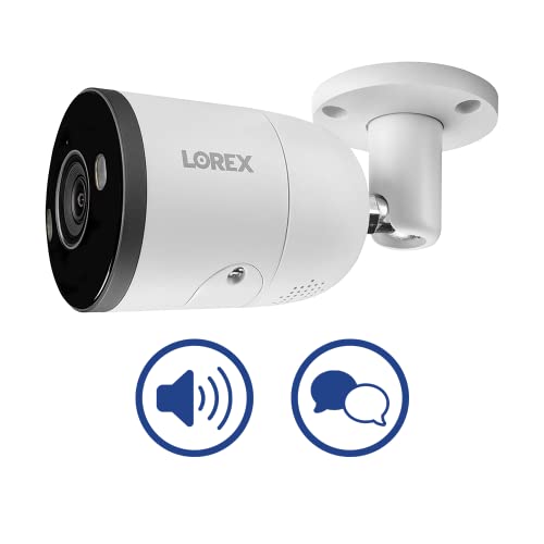 Lorex 4K Security Camera System, Fusion 16-Channel 3TB NVR System with 8 Indoor/Outdoor Wired IP POE Metal Smart Deterrence Cameras