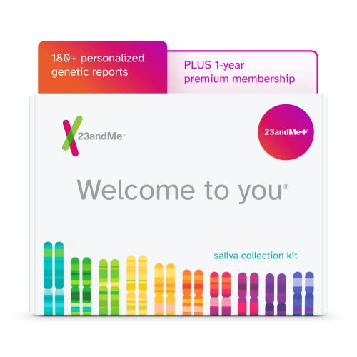 23andMe+ Premium Membership Bundle - DNA Kit with Personal Genetic Insights Including Health + Ancestry Service Plus 1-Year Access to Exclusive Reports (Before You Buy See Important Test Info Below)