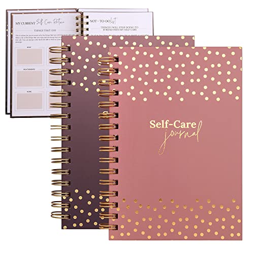 Daily Self Care Journal for Women - A5, Wellness Journal with Prompts - Goal Journal for Happiness,Mindfulness,Productivity & Personal Development - Reduce Stress & Improve Mental Heath - Pink