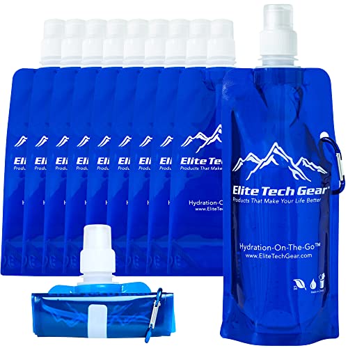 Collapsible BPA-free Water Bottles (10-Pack) for Active Lifestyles