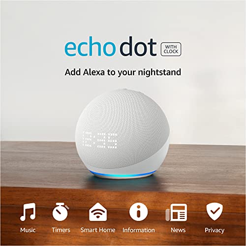 Alexa Clock Speaker: Echo Dot (5th Gen)