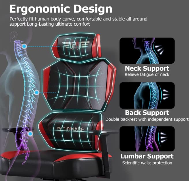 High-Back Breathable Gaming Chair with Lumbar Support