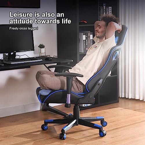 GTRACING Blue Gaming Chair with Audio Speakers